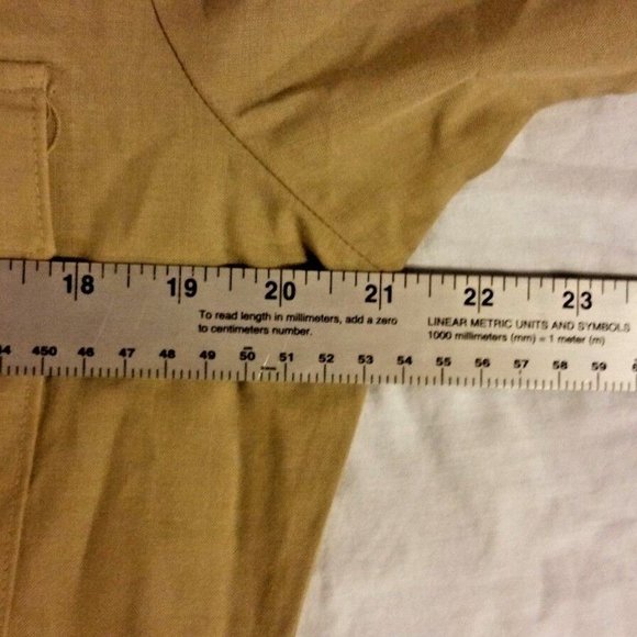 US MARINE PRIVATE E-2 16 KHAKI BUTTON DRESS UNIFORM SHORT SLEEVE SHIRT IH 00024 - Picture 3 of 13